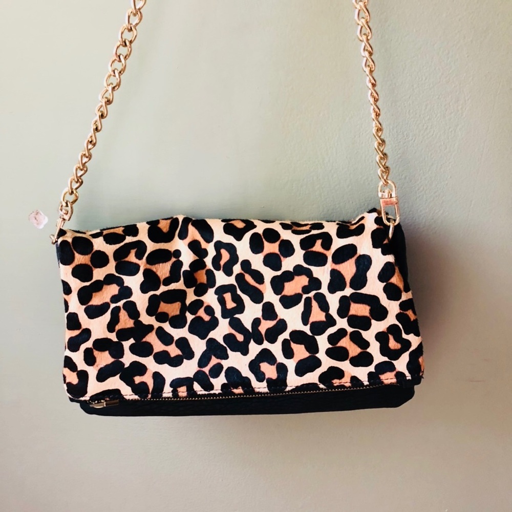 Express foldover leopard purse 😼